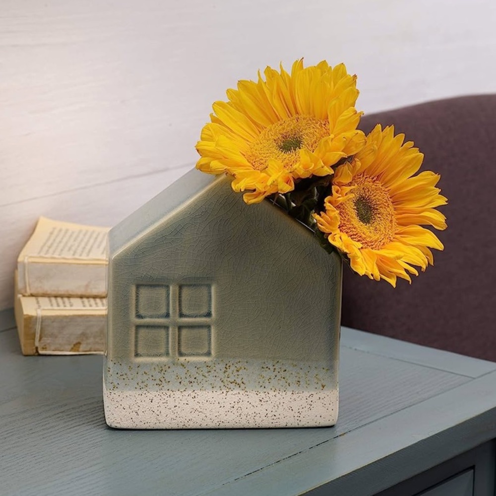 NWT Scott Living House Shaped Ceramic Vase